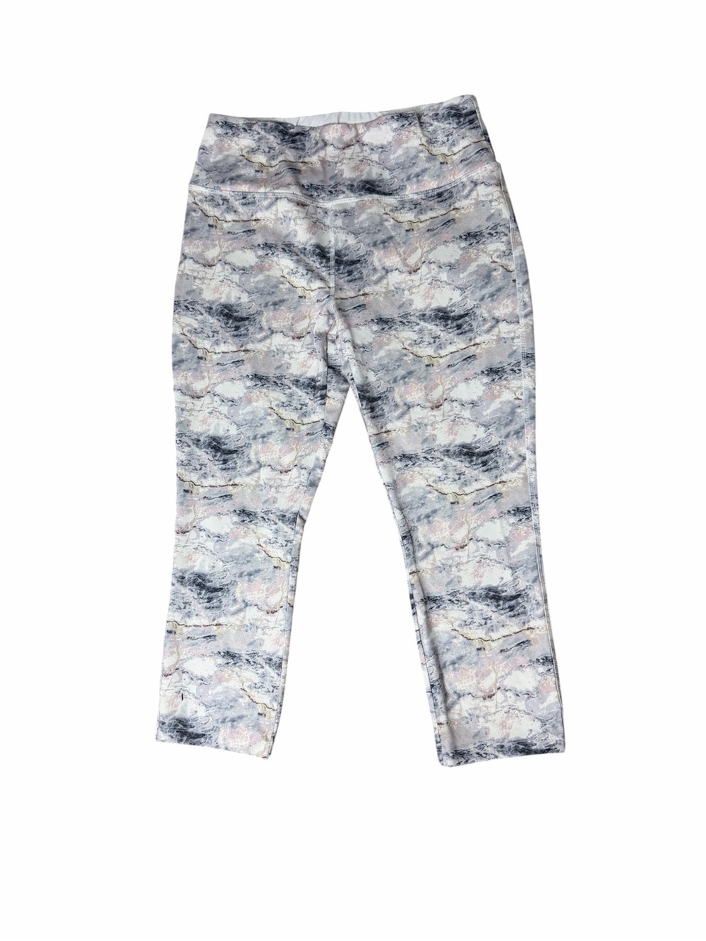 Cali Active Capri Leggings Women’s Large Marble Print Workout Yoga Pants
